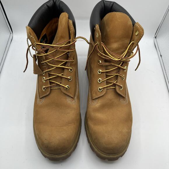 Timberland Premium Combat Boots Men's Size 11 Wheat Nubuck Round Toe Lace Up - Picture 3 of 8